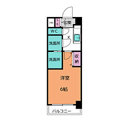 名古屋市天白区古川町マンション 1Kの間取図画像