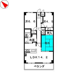 グローリアスコート緑区桃山東 3LDKの間取図画像