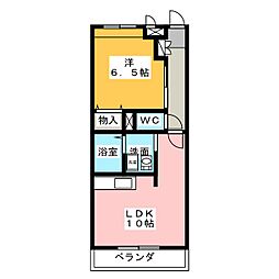 レザンブライド 1LDKの間取図画像
