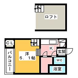 ハーモニーテラス野並8 1Kの間取図画像