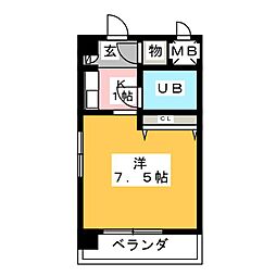 ジョイフル野並 1Kの間取図画像