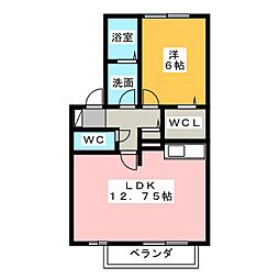 セジュール藤塚 1LDKの間取図画像