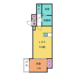 Cherim野並 1LDKの間取図画像