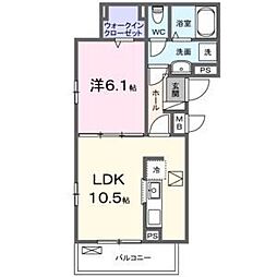 アルヴァ 1LDKの間取図画像