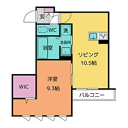 フォレスト高島 1LDKの間取図画像