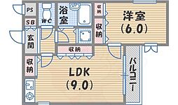 ベル甲子園口3 2階/-