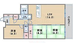 サンテ東甲子園 3LDKの間取図画像