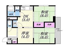 ヒロキマンション 3DKの間取図画像