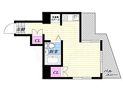 THECITY甲子園口 ワンルームの間取図画像