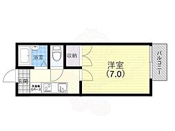 カサフィオーレ 1Kの間取図画像