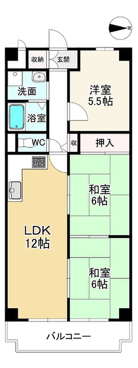 京都上京ハウス3号棟(3LDK) 2階の間取り