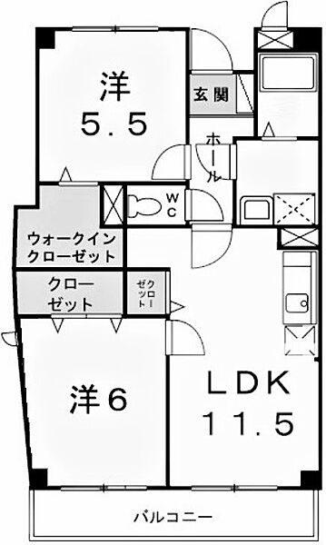 ポレール伊川II 305｜兵庫県神戸市西区池上５丁目(賃貸マンション2LDK・3階・59.91㎡)の写真 その2
