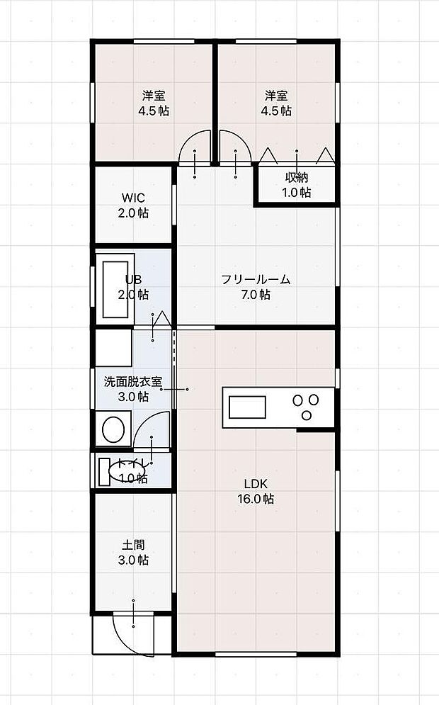 着工前の今なら、間取りの変更も対応可能です。まずはご相談ください。