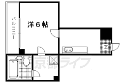 ホーユウコンフォルト二条城前 1Kの間取図画像