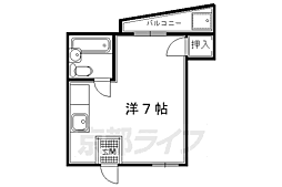 上村ビル 3階1Kの間取り