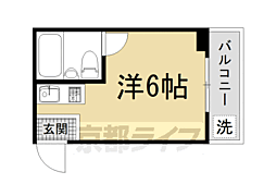 サンモリッツ 3階ワンルームの間取り