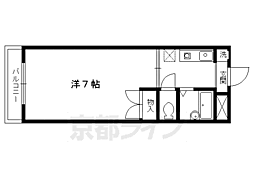 コムシェソワ 1階1Kの間取り