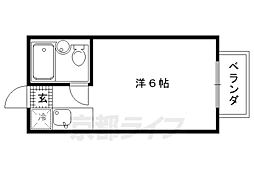 サニーハイツ大宮 3階1Kの間取り