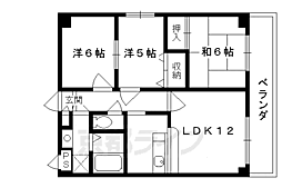 レイ北山 3階3LDKの間取り