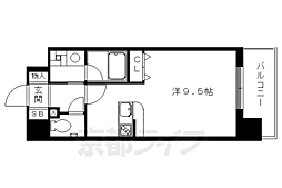 ベラジオ烏丸御池II 4階1Kの間取り