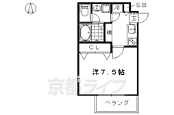 JR山陰本線 二条駅 徒歩17分の賃貸マンション 1階1Kの間取り