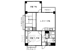 インペリアルアカシヤ 2階3LDKの間取り
