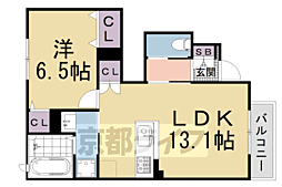 ＱＢＴVIII 1階1LDKの間取り