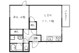 ドムス・カーナ 2階1LDKの間取り