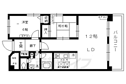 レジデンス古橋 4階2LDKの間取り