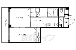 ウィステリア壱番館 1階2Kの間取り