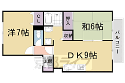 ハイツリーベ 2DKの間取図画像