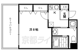 SHICATAONZEBLDG 1Kの間取図画像