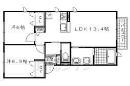 京都地下鉄東西線 東野駅 徒歩28分 2階/-