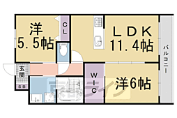 クルミナーレ4 2LDKの間取図画像