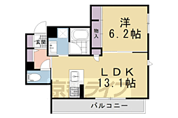 グランメゾン ヒラキ 1LDKの間取図画像