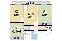 コンフォール北白川 3LDKの間取図画像
