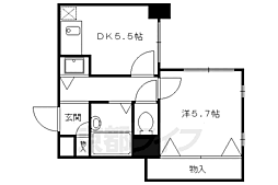 スカイウェイ洛北 1DKの間取図画像
