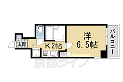 リーガル京都河原町3 1Kの間取図画像