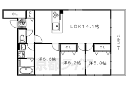 菊鉾邸 3LDKの間取図画像