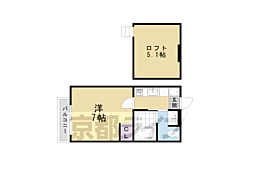 Stable三条大宮 1Kの間取図画像