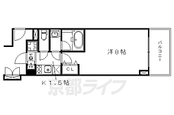 ヴィラ岡崎神宮 1Kの間取図画像