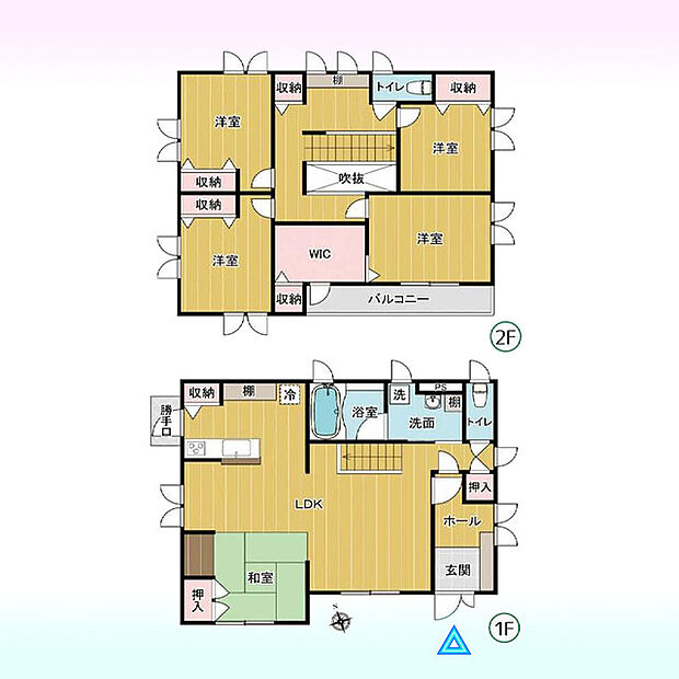 幸手市北1丁目(4LDK)の間取り