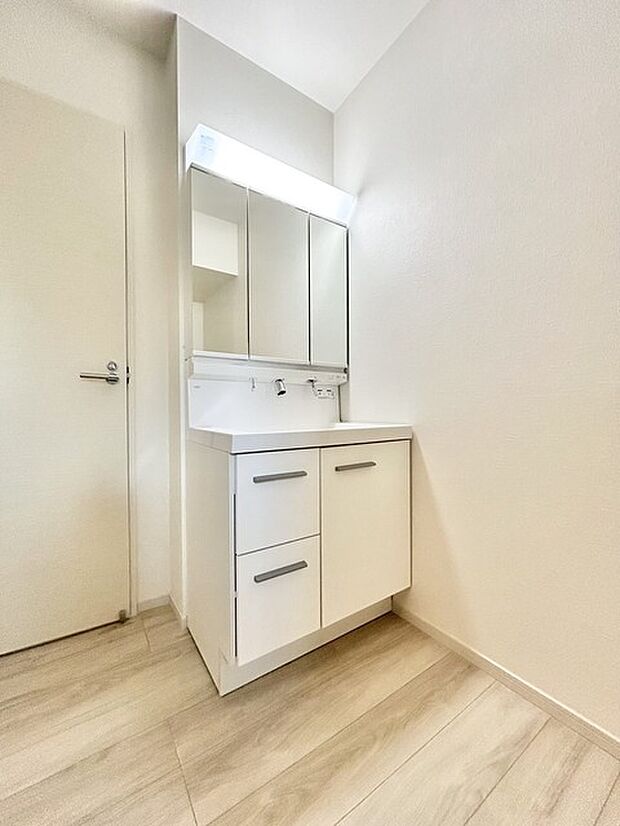 お出かけ前の身だしなみに一歩差がつく三面鏡。