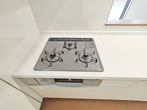 3つの熱源で、お料理も捗りそうなガスコンロ。