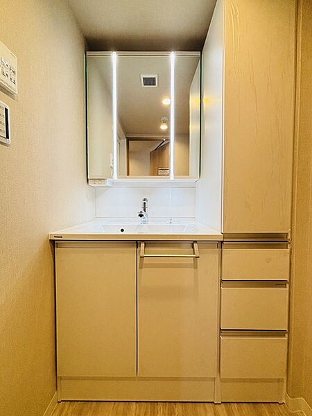 マンションならではの上質な洗面空間が、ゆとりの時間を演出。