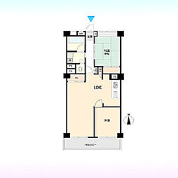 東海浦和マンション 2LDKの間取図画像