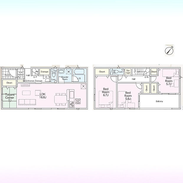 3LDK +　畳スペースあります