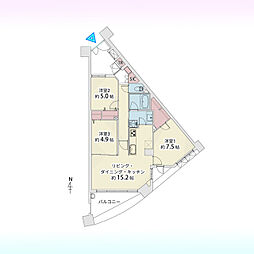 ダイアパレス春日部駅前 3LDKの間取図画像