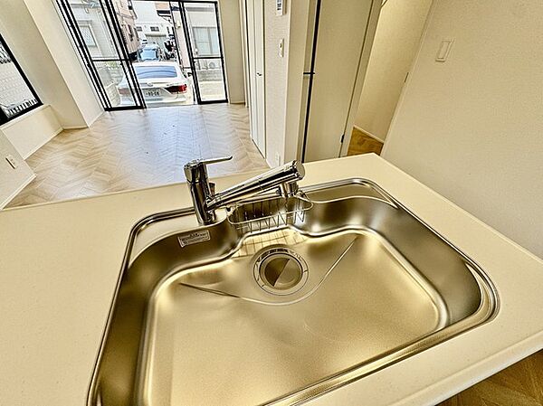 節水効果もあります、蛇口一体型の浄水器。
