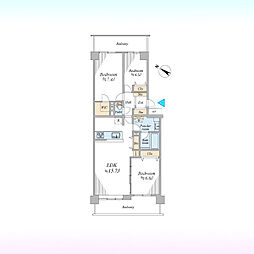 パークシティ白岡C棟 3LDKの間取図画像